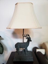 Heavy Metal Buck Statue Table Lamp