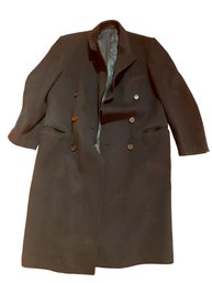 Yugoslavia Made Men's Wool Long Coat Size L