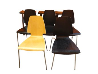 5 Wood And Steel Ikea Chairs