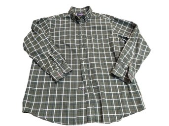 Roundtree And Yorke Plaid Button Up