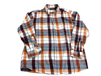 Roundtree And Yorke Plaid Button Up  L