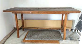 Distressed Repurposed Wood Heavy Table Work Bench