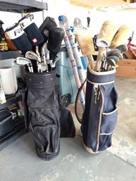 2 Golf Bags With Clubs Wilson Staff Wilson Pro Staff