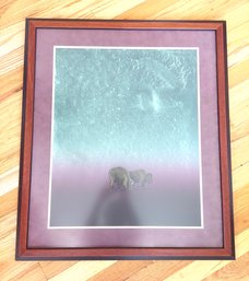 Signed Matted Buffalo Under Sky Print Numbered