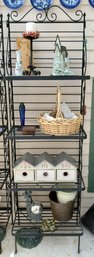 Wrought Iron Shelving Unit- Lot Of Decor