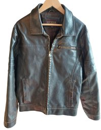 Guess M Mens Leather Jacket