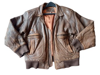 Neil Martin Size 40 Brown Leather Bomber