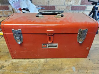 Waterloo Cherry Red Toolbox Loaded With Tools- Hammers, Pliers, Drivers