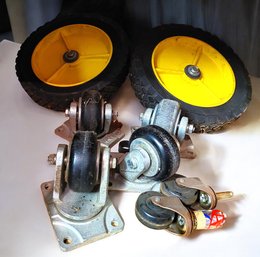 4 Resin And Steel Casters 10' Wheels