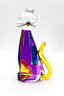 MURANO MILLEFIORI GLASS CAT FIGURINE - MULTICOLORED - RAINBOW - ITEM#14 RM1