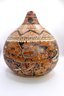 SMALL VINTAGE PERUVIAN HAND CARVED & HAND PAINTED GOURD - AMAZING HAND CARVED DESIGN! - ITEM#68 RM1
