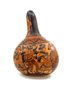 LARGE VINTAGE PERUVIAN HAND PAINTED & CARVED GOURD OF A LADY - AMAZING CARVE WORK! - ITEM#120 DR