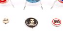 VINTAGE POLITICAL PINS - LOT OF 6 - ASSORTED YEARS - ITEM#580 BOX