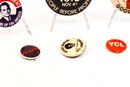 VINTAGE POLITICAL PINS - LOT OF 6 - ASSORTED YEARS - ITEM#584 BOX