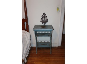 Blue 3 Teir Shelf + Wall Shelf - Good Condition!! Item #79