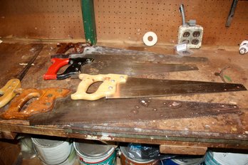LOT OF SAWS (5) - VARIOUS SIZES - ITEM#69 BSMT