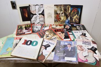 MAGAZINE LOT - TIME - NEW YORKER, JFK, JR. - EINSTEIN, NIXON - JAN 1, 2020 - ITEM#93 BSMT