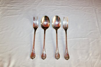 VINTAGE CHRISTOFLE SILVER PLATED UTENSILS (4) - SERVING PIECES - ITEM#136 BOX