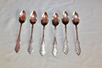 VINTAGE GRAPEFRUIT SPOONS (6) - MARKED 800 SILVER SPOONS  - ITEM#147 BOX
