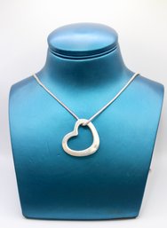 STERLING SILVER HEART NECKLACE - ITEM#231 BOX