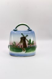 VINTAGE HAND PAINTED BELL - MADE IN HOLLAND - WIND MILL SCENERY - ITEM#43 RM1