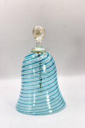MURANO GLASS BELL - BLUE & WHITE - ITEM#44 RM1