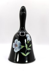 VINTAGE HAND PAINTED FENTON BELL - FLOWER DESIGN - SIGNED BY C. WIND - ITEM#51 RM1