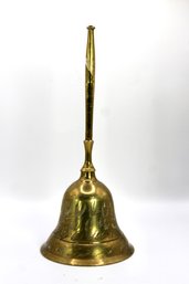 VINTAGE BRASS BELL WITH ETCHED LEAVES - ITEM#59 RM1
