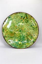 VINTAGE GERTA HASKIN PLATE - DESIGNER COLLECTION - GREEN/YELLOW/BROWN - ITEM#71 RM1