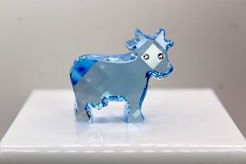 VINTAGE SWAROVSKI CRYSTAL COW - HAND MADE - BLUE - ITEM#83 RM1