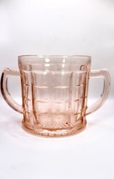 VINTAGE DEPRESSION GLASS CUP - PINK - SUGAR BOWL - ITEM#93 RM1