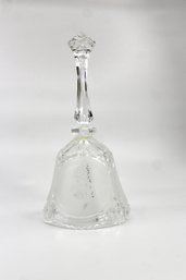 VINTAGE CRYSTAL BELL WITH FROSTED AND FLOWER ACCENT - ITEM#115 DR