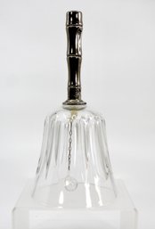 VINTAGE LEONARD CRYSTAL BELL - SILVER PLATED STEM - MADE IN ITALY - ITEM#119 DR