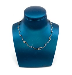 VINTAGE SILVER AND BLUE TOPAZ NECKLACE - ITEM#183 BOX