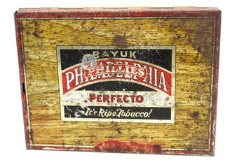 VINTAGE BAYAK PHILLIES PERFECTO CIGAR BOX TIN BOX - 1920s - ITEM#263 RM1