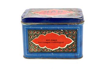 VINTAGE SOVIET UNION TEA TIN BOX - ITEM#271 RM1