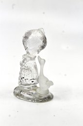 PRECIOUS MOMENTS LED CRYSTAL FIGURINE - GIRL WITH DUCK - 1990 - ITEM#307 RM1