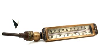 VINTAGE TAYLOR STEAM THERMOMETER - HEAVY BRASS - VERY RETRO - ROCHESTER, NY - ITEM#316 RM1