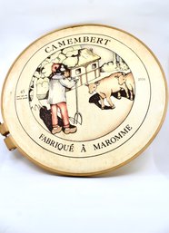 VINTAGE CAMEMBERT FABRIQUE A MAROMME - DECORATIVE BARREL TOPPER - ITEM#325 RM1