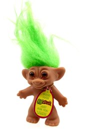 VINTAGE UNEEDA TROLL - A GOOD LUCK WISHNIK JUST FOR YOU - LIME HAIR - ITEM#396 RM1
