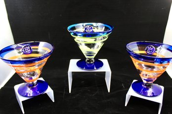 VINTAGE MARTINI GLASSES - ROYAL CARIBBEAN - ITEM#451 LVRM