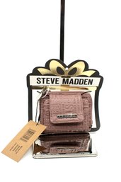 STEVE MADDEN CARD CASE WALLET - NEW - ZIPPER COMPARTMENT - MAUVE - ITEM#501 RM2