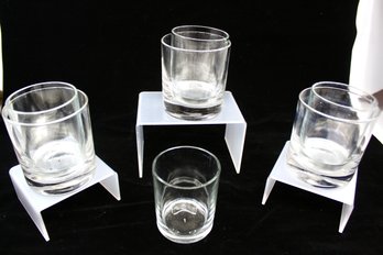 MIXED GLASS LOT OF 10 - GLASS CANDLE HOLDERS - ITEM#521 RM2