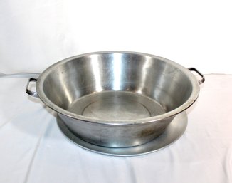 METAL MIXING BOWL - SERVING PLATTER AND COVER - HUGE - ITEM#537 RM1