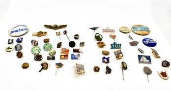 VINTAGE LAPEL PINS - LOT OF 40 - MANY FROM USSR - ITEM#688 RM1