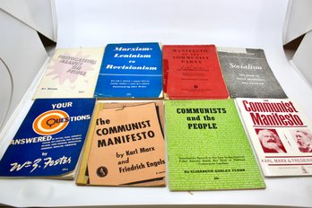 VINTAGE PAMPHLETS - MIXED PUBLISHERS - LOT OF 9 - MANIFESTO OF THE COMMUNIST PARTY - AND MORE - ITEM#780 RM3