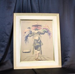 VINTAGE ARTWORK - ON BOARD - PROLOGUE - MAN CARRYING HATS - 1939 - ITEM#863 BSMT