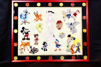 RETRO DISNEY CHARACTER - RED FRAME - UNIQUE - LENGTH 20' - HEIGHT 16' - ITEM#881 BSMT