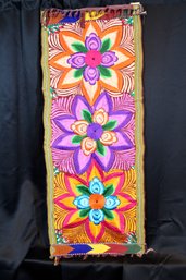 VINTAGE TAPESTRY - NEW - MEXICAN ON WOOD BOARD FRAME - LENGTH 17' - HEIGHT 43.5' - ITEM#902 BSMT