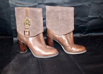 MICHAEL KORS BROWN BOOTS - SUEDE ACCENT - SIZE 6M - ITEM#922 BSMT